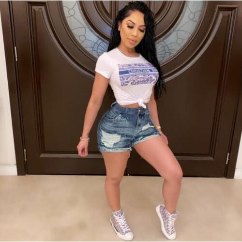 Ripped Women Short Jeans Fashion Streetwear Fashion Pants Female Summer High Waist Shorts Demin Pant Ripped Jeans