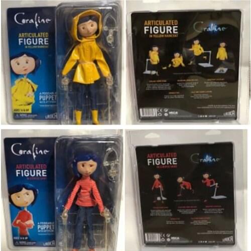Coraline NECA articulated doll striped shirt raincoat sweater toy LA Christmas gift