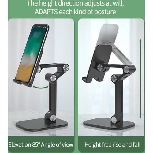 Foldable Metal Universal Phone Holder Desk For iPhone 12 11 for Samsung for iPad Desktop Tablet Stand Mobile Phone Table Mount