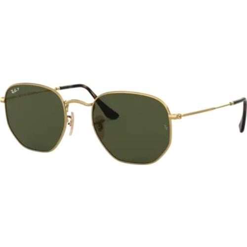 Rayban Hexagonal 3548 N 001/58 51Sunglasses Vintage Gold Frame G-15 Green Polarized Lenses High Quality Vision Sunglass 2021