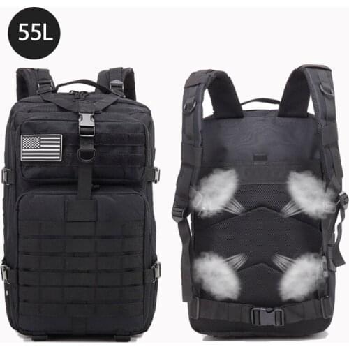 Tactical Backpack Nylon Black Outdoor-Bag Army Military Hunting-Climbing Hiking Fishing Camping Cycling