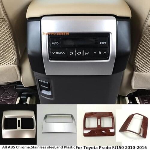Car styling garnish cover trim rear back Air conditioning Outlet Vent For Toyota Prado FJ150 2010 2011 2012 2013 2014 2015 2016