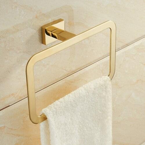 Vidric sanitary towel ring Zinc white gold metal pendant bathroom towel hanging ring