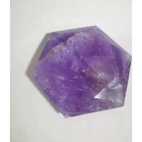 Natural Amethyst Star (flat bottom),six star shape