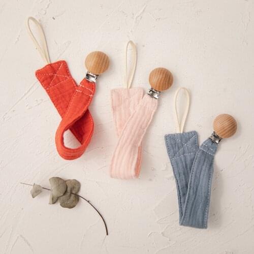 1 pcs Baby Cotton Cloth Pacifier Chain Clip Soother Nipples Holder Newborn Feeding Accessories for Nipples Cotton Nipple Chain