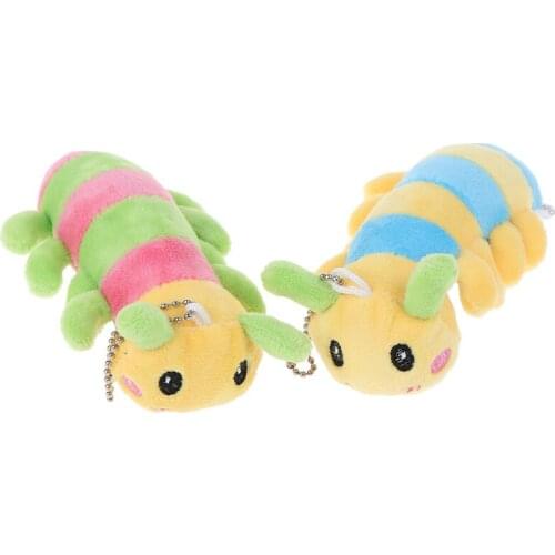 1 Pcs Cute Cartoon Caterpillar Decor Baby Kid Plush Stuffed Toy Great Gift Color Random 11.5*6.5cm