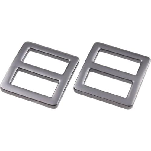 12pcs/lot Metal Rectangle Adjust Tri-glide Buckles Gun black Slider Loop Ring Shoulder Bag Strap Belt Web Leather Craft Repair