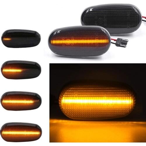 2Pcs For Alfa Romeo Mito 147 GT Fiat Bravo Dynamic LED Side Marker Blinker Turn Signal Lights Indicator Lamp Canbus Error Free