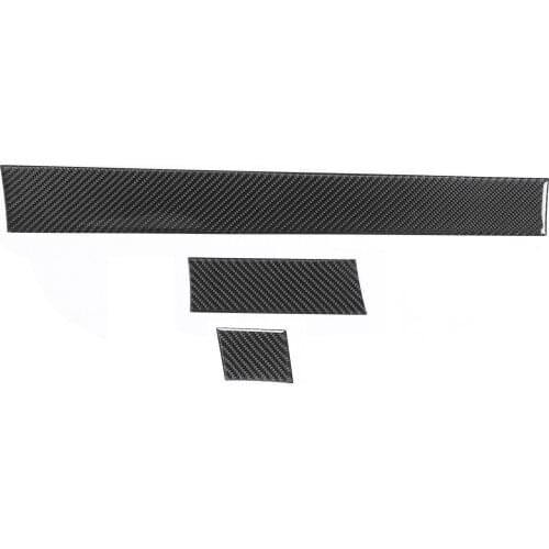 3pcs Carbon Fiber Dashboard Panel Trim Cover Decoration Fit for 5 Series E60 E61 2004-2010 Car Accessory