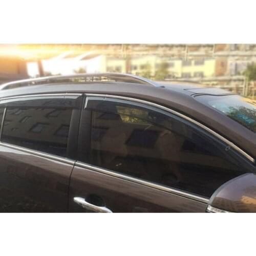 High quality 4 Piece Injection molding trim vent shade rain sun wind deflector window visor for I30