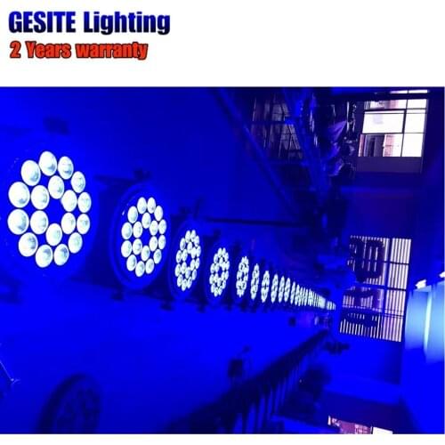 4pcs/lot 18pcs*18W RGBWA UV 6In1 LED Flat DMX 18pcs PAR Light