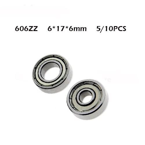 5/10pcs High Quality 606ZZ Metal Shielded Ball Deep groove Ball Bearings Shafts Wholesale machine tools