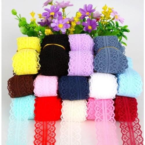 5Yard/lot Lace Ribbon 28MM Embroidered lace Trim Fabric For Sewing Decoration Africa Lace Fabric