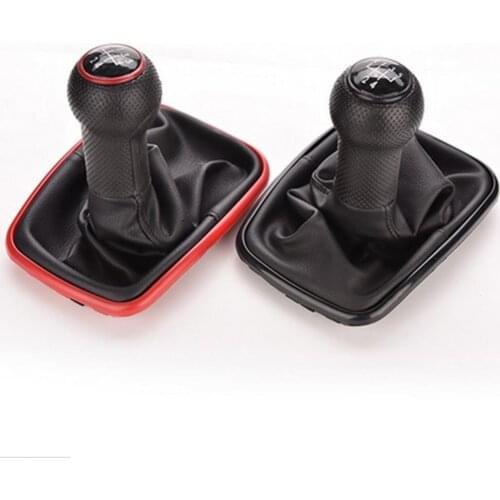 80% Hot Sell 5 Speed Faux Leather Shifter Gear Shift Knob Gaiter Boot for Mk4 Golf Jetta