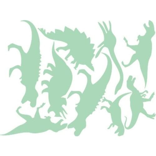 9Pcs Luminous Cartoon Dinosaur Bedroom Decoration Wall Sticker Waterproof Dinosaur Sticker Kids Room Ceiling Decal Toy