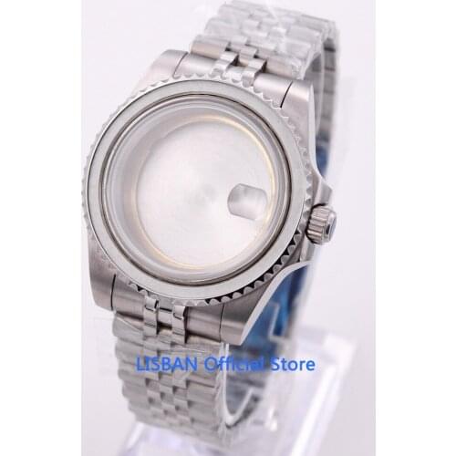 Lisban 40mm Sterile Solid 316L Stainless Steel Case With Stainless Band Watch Case Fit For ETA 2836 Movement