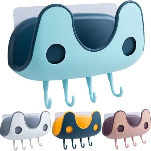 Pot Cover Holder with Hook Bright Color Strong Bearing Capacity U-shape Grooves Multifunction Pot Cover Holder Kitchen Tool