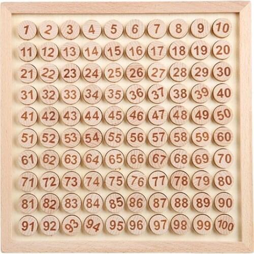 Childrens Early Education Teaching Aids 1-100 Wooden Math Learning Board Addition Subtraction Educational Toys For Kids