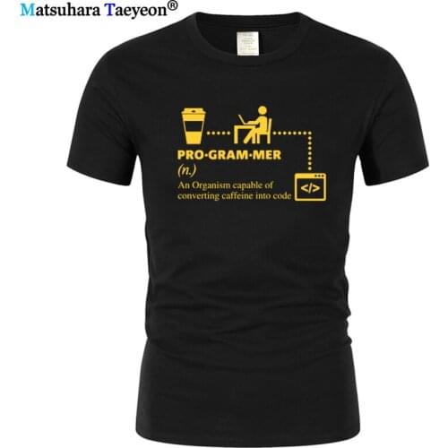 Programmer T-Shirt Men IT Guy Techie Coder Funny T-Shirts Summer Novelty Tee Shirt Mens Tshirt Computer Engineer Tops