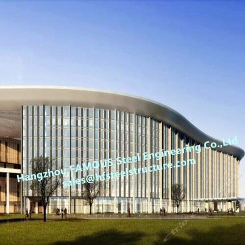 China EPC Project Modern Glass Curtain For Wall Exhibition Center With General Planning Design Construction