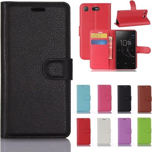 For Sony Xperia XZ1 Compact Case Luxury Leather Cover for XZ1 Compact Silicone Flip Wallet Phone Cases For XZ1 Compact Fundas