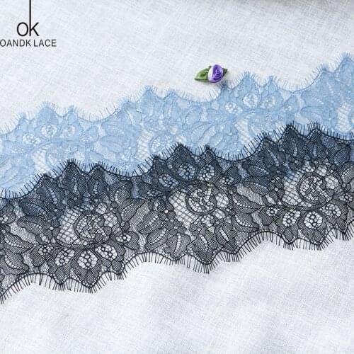3 yard 14 cm eyelash lace fabric DIY decoration high quality soft nylon eyelash lace decoration wedding dress fabric