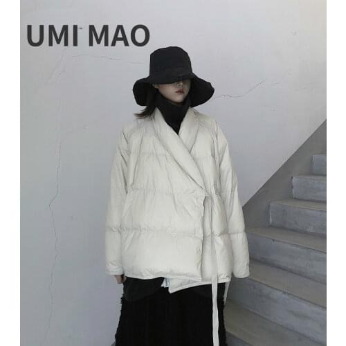 Driftwood Xi/yoj Yamamoto Dark Wind Dark Buckle Oblique Lace Strap White Duck Down Jacket Lightweight Warm Jacket