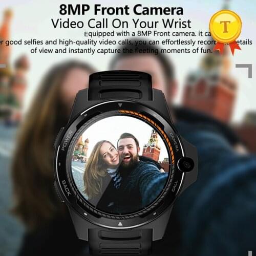 Best 8MP Front HD Camera 4g wifi gps Smart Watch 1.39" touch screen 2GB+16GB Heart Rate Monitor Android 7.1.1 wrist watch