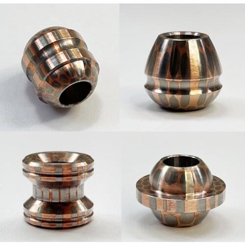 Copper Titanium Pendant DIY Brass Beads Titanium Alloy Paracord Bead Keyring Zipper Accessory