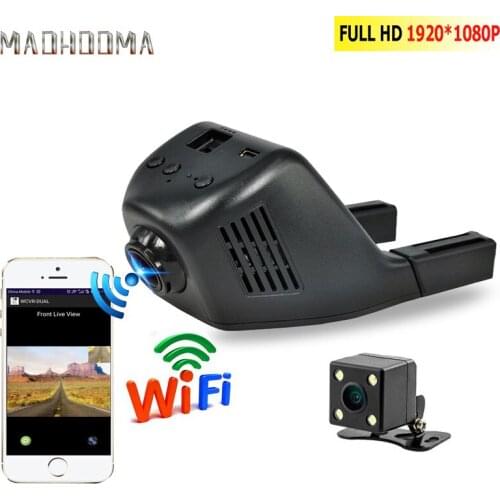 MHM Mini Car Wifi Camera Dash Camera Video Recorder Camcorder Dual Lens With Rear View Camera FHD 1080P Auto Reistrator Dashcam