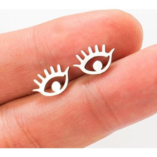 Cute mini eyes stud earrings for women girls female 2020 Trendy fun lovely earings earing charming jewelry wholesale accessories