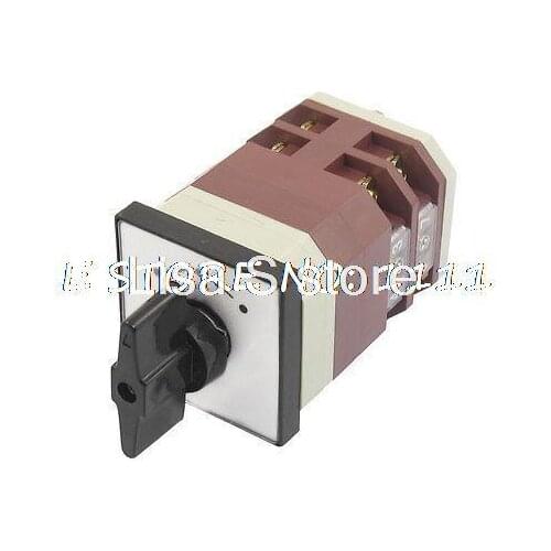 Moemntary 3 Postion Rotary Selector 4 Terminals Universal Changeover Switch 16A