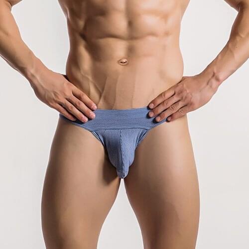 Men Low Rise Briefs U-Bulge Breathable Thong T-Back Panties Bikini Underpants Hollow Out Gay Bikini Hollow Out U Convex Briefs