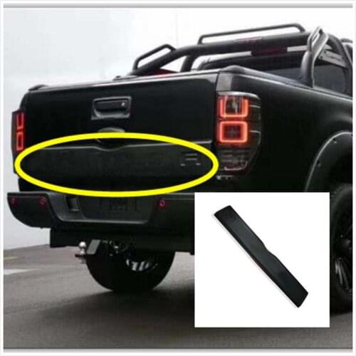 AUTO CAR REAR TRUNK TRIMS COVER CAR ACCESSORY AUTO SPOILER COVERS FIT FOR RANGER T6 T7 XTL REAR TAILGATE DOOR TRIM PICKUP PLATE