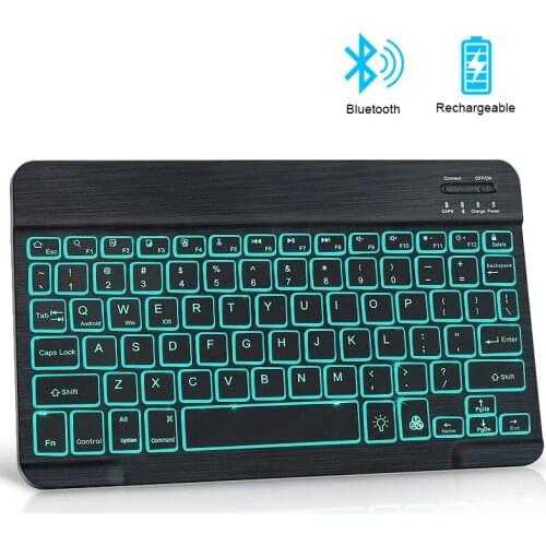 New Bluetooth Keyboard Mini Wireless Keyboard With Backlight For Ipad Notebook Phone Tablet Rubber Keycaps Rechargable Keyboard