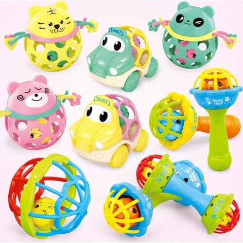 QWZ New Funny Baby Toys Little Loud Bell Ball Rattles Mobile Toy Baby Newborn Infant Intelligence Grasping Educational Toys Gift