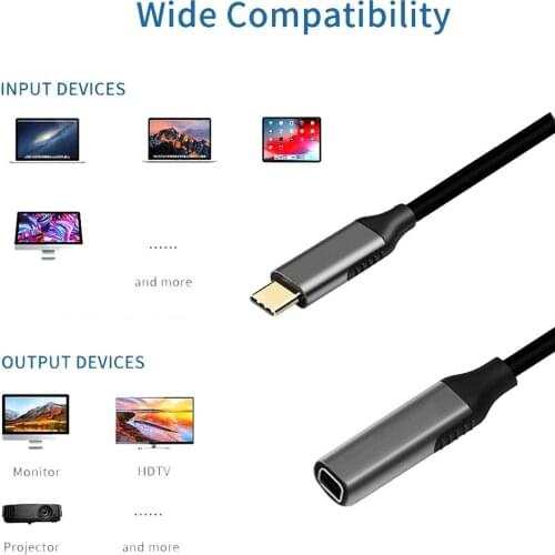 USB Type C 3.1 to Mini-DP Female Cable Adapter 4K 60HZ HDTV USB C Mini DP Converter for Macbook HuaWei Mate 10 Samsung