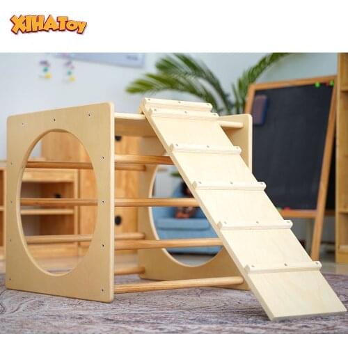 Pikler Climbing Cube Tunnel Arch Gym for Toddler Kids Indoor Climbing Montessor Toy Ages 3+ Years Full Sets Dropshipping