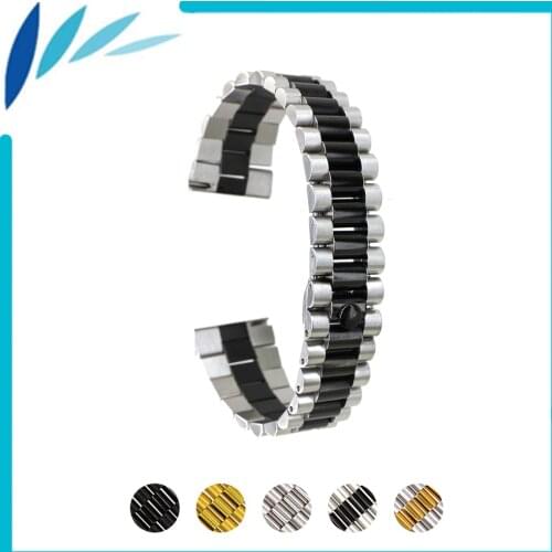 Stainless Steel Watch Band 18mm 20mm 22mm for Jacques Lemans Quick Release Watchband Strap Wrist Loop Belt Bracelet Black Silver