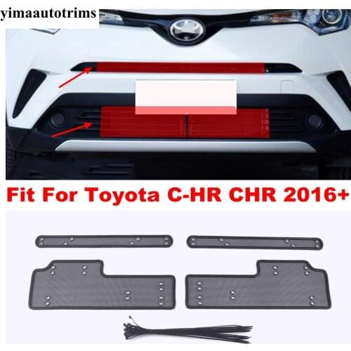 Car Insect Screening Mesh Front Grill Middle Net Anti-insect Insert Cover Trim Accessories Fit For Toyota C-HR CHR 2016 - 2021