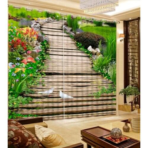 Nature scenery curtains photo Blackout Window Drapes Luxury 3D Curtains For Living room Bed room Office Hotel Home