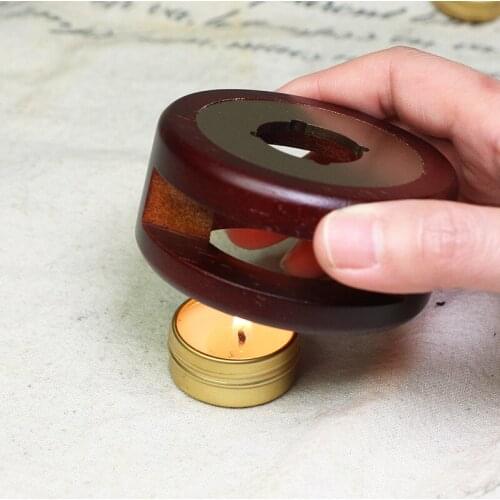 Special Furnace For Wax Retro Hollowing Candle Furnace Wood Sealing Wax Melts Furnace Candle Wax Melter Heating Tool Melting Pot