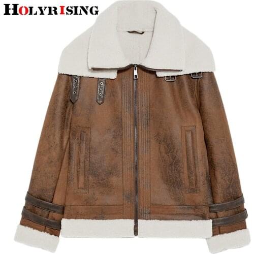 Double collar stitching jacket lamb wool winter coat Fashion super warm winter jacket 2 color Mens lamb coat 19245