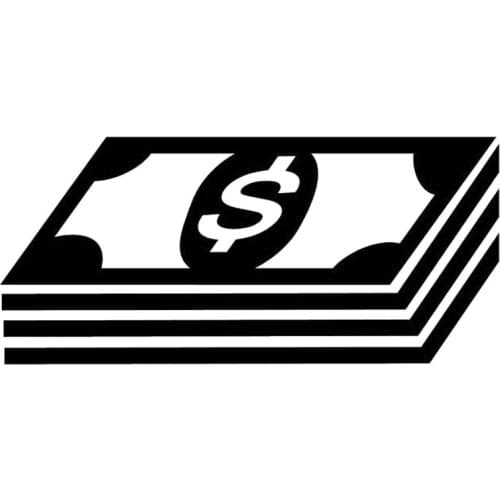 17.1cm*7.8cm Stack Of Money Bills Dollars Car Sticker Motorcycle Decal Vinyl