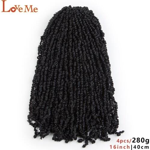 LOVE ME Hair Synthetic Crochet Braids Hair Extensions 16 Inch Passion Twist Ombre Color Hair Bohemia Braiding Hair Brown