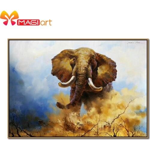 Cross stitch kits Embroidery needlework sets 11CT water soluble canvas patterns 14CT Asia Animal Golden Elephant-NCMA004