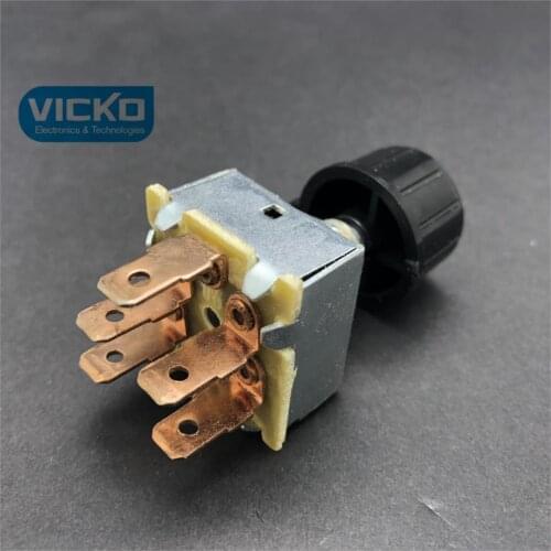 [YK] 3 gear 3 speed switch knob switch automobile air conditioning knob square D shaft 5 feet 5 hole rotary switch 3 posiition