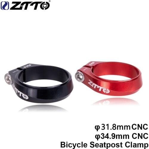 ZTTO CNC Seatpost Clamp 31.8/34.9mm High-strength Seat Post Tube Clip Thread lock Clamp Black Red For MTB Road Bike Bicycle