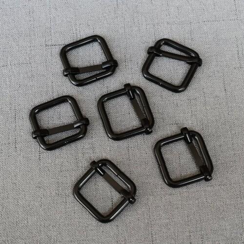 100 Pieces 20mm Black Metal Slides Wire-formed Roller Pin For Handbag Backpack Bag Dog Collar DIY Accessories