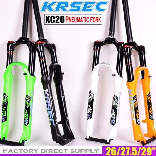 26/27.5/29er Mountain Bikes Bicycle Fork Oil and Gas Fork Suspension MTB Fork Manual Contorl Alloy Fork Disc Brake 9mm QR